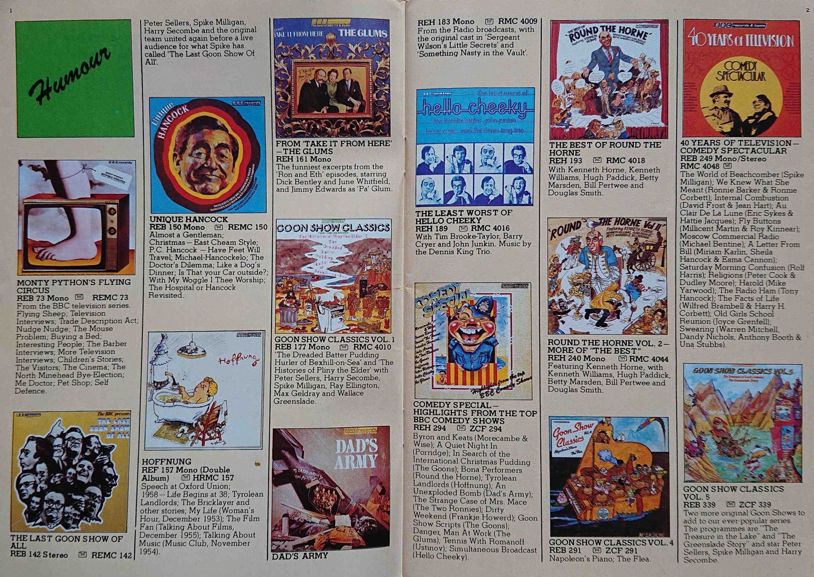 Other pages of catalogue BBC Records catalogue 1979 late